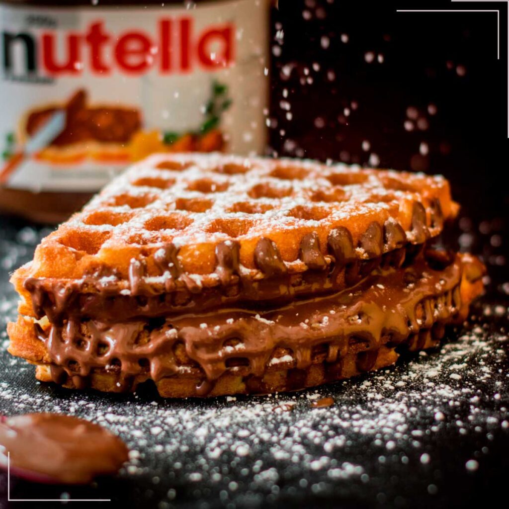 waffles com nutella