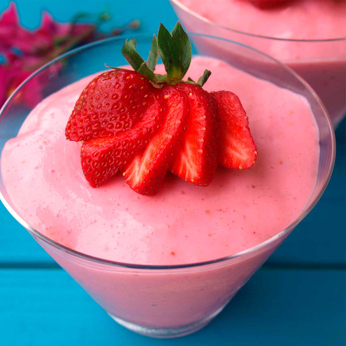 mousse de morango