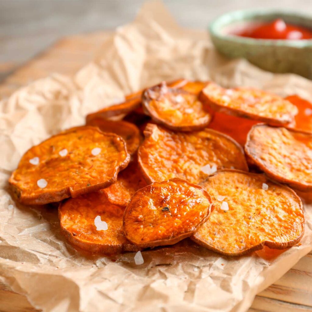 chips de batata doce na airfryer