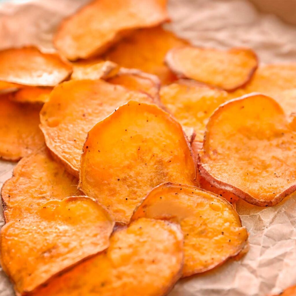 receita de chips de batata doce