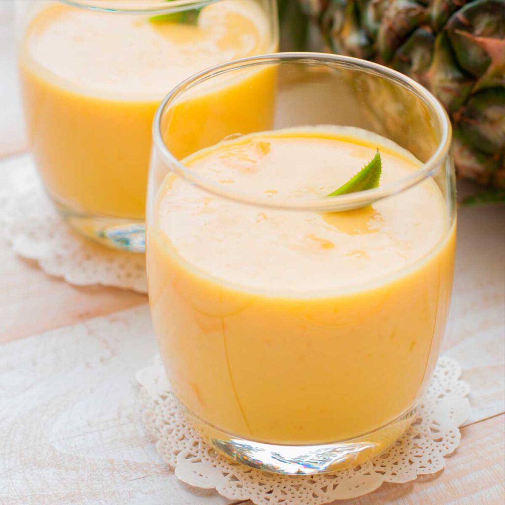 Receita de suco de abacaxi cremoso