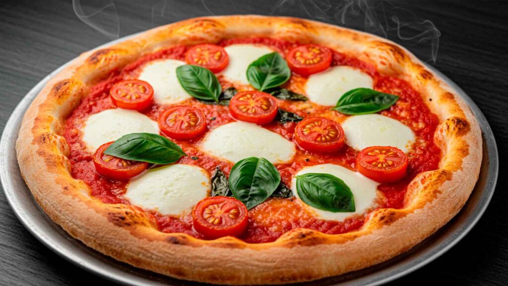 pizza com mussarela de bufala