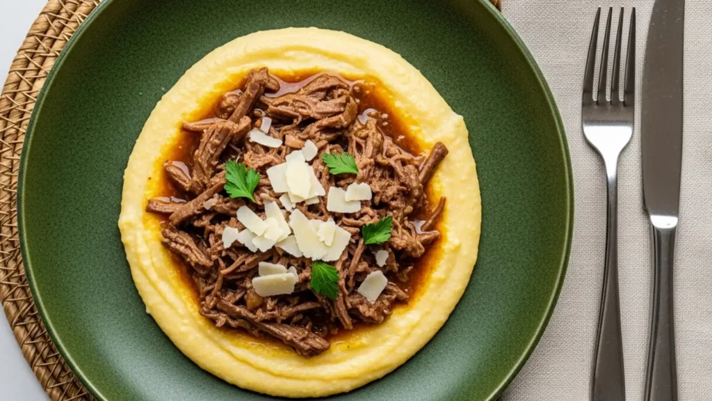 fraldinha com polenta