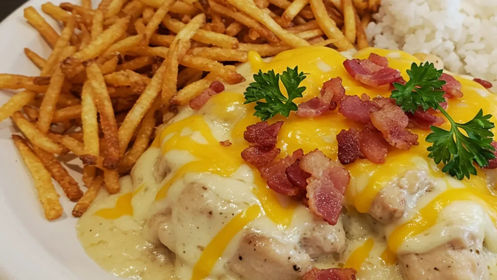 frango ao molho de bacon delicioso