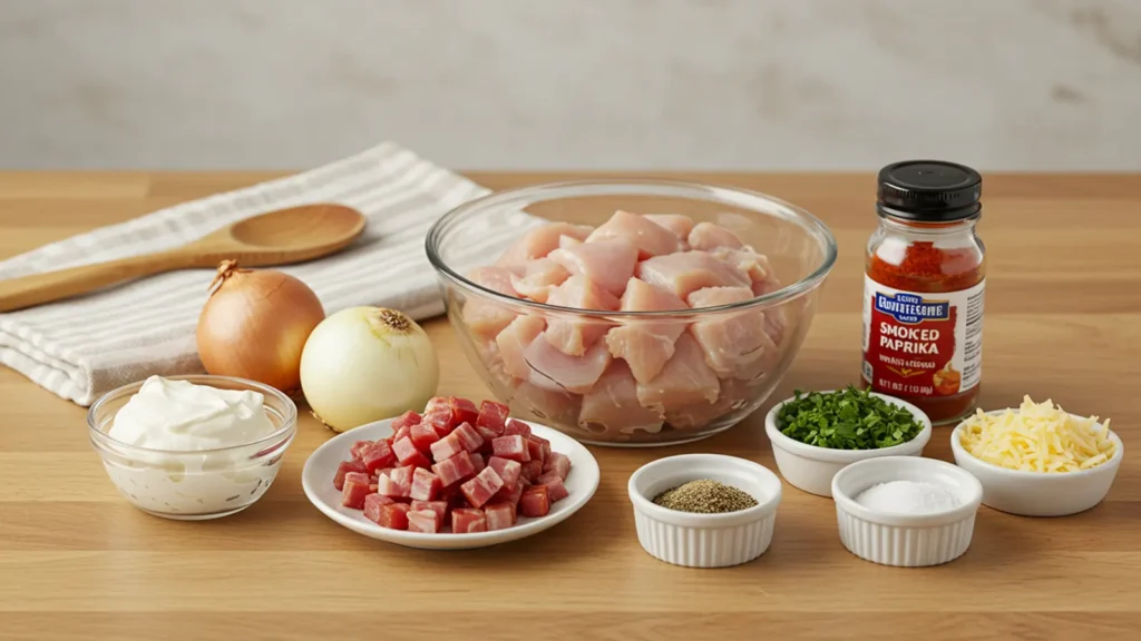 frango ao molho de bacon ingredientes