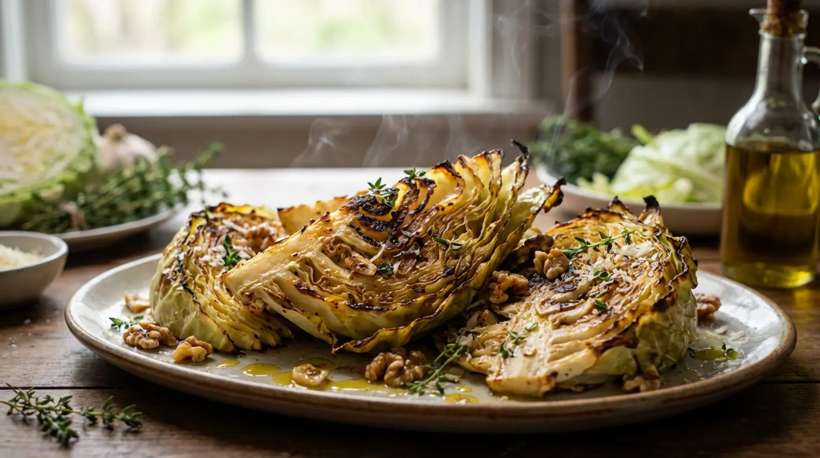 bife de repolho assado crocante