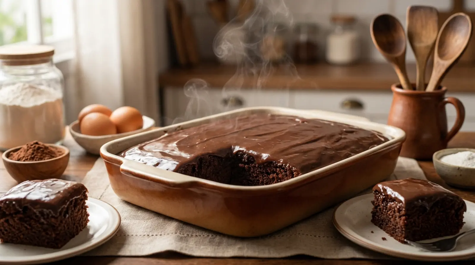 bolo de chocolate simples de assadeira