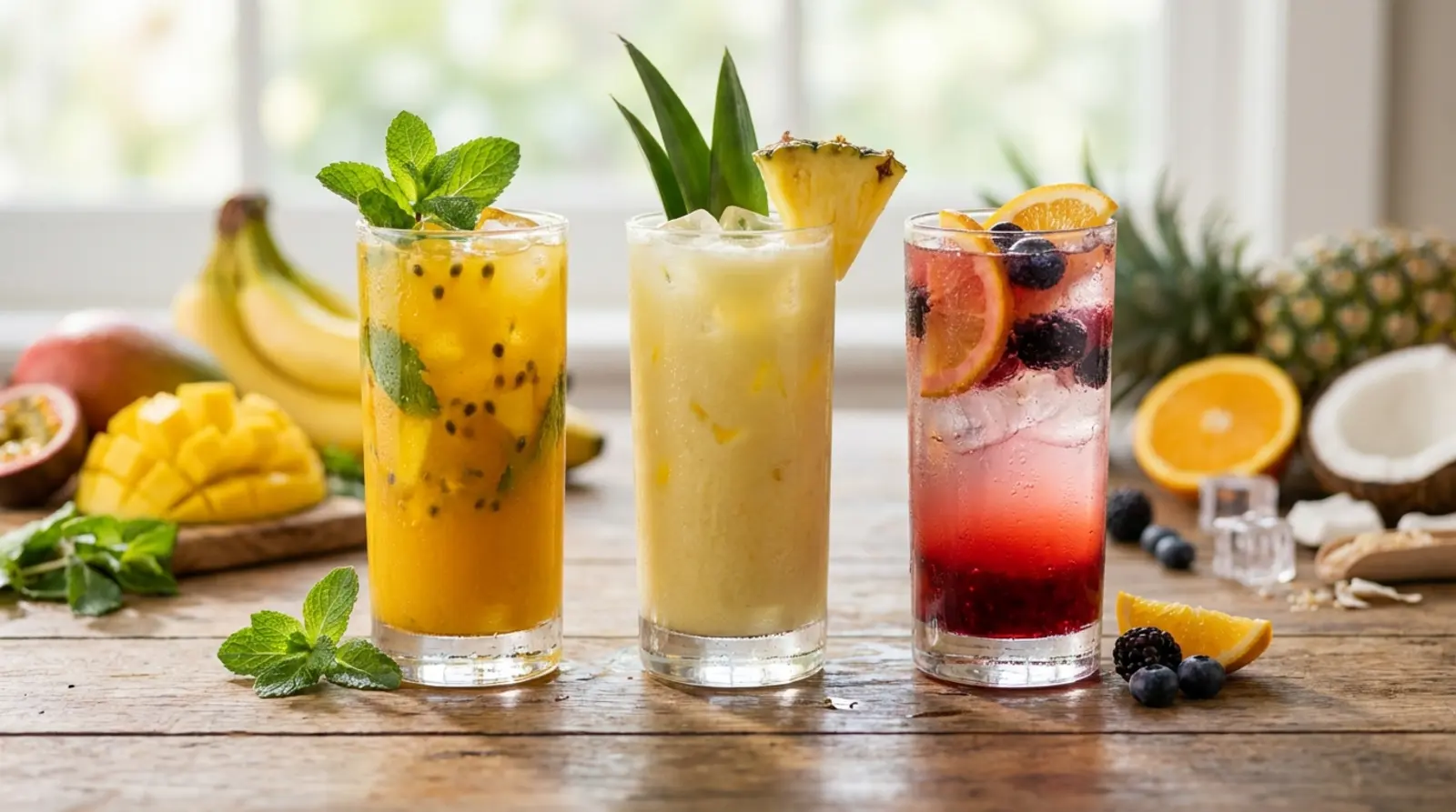 drink sem ylcool com frutas tropicais