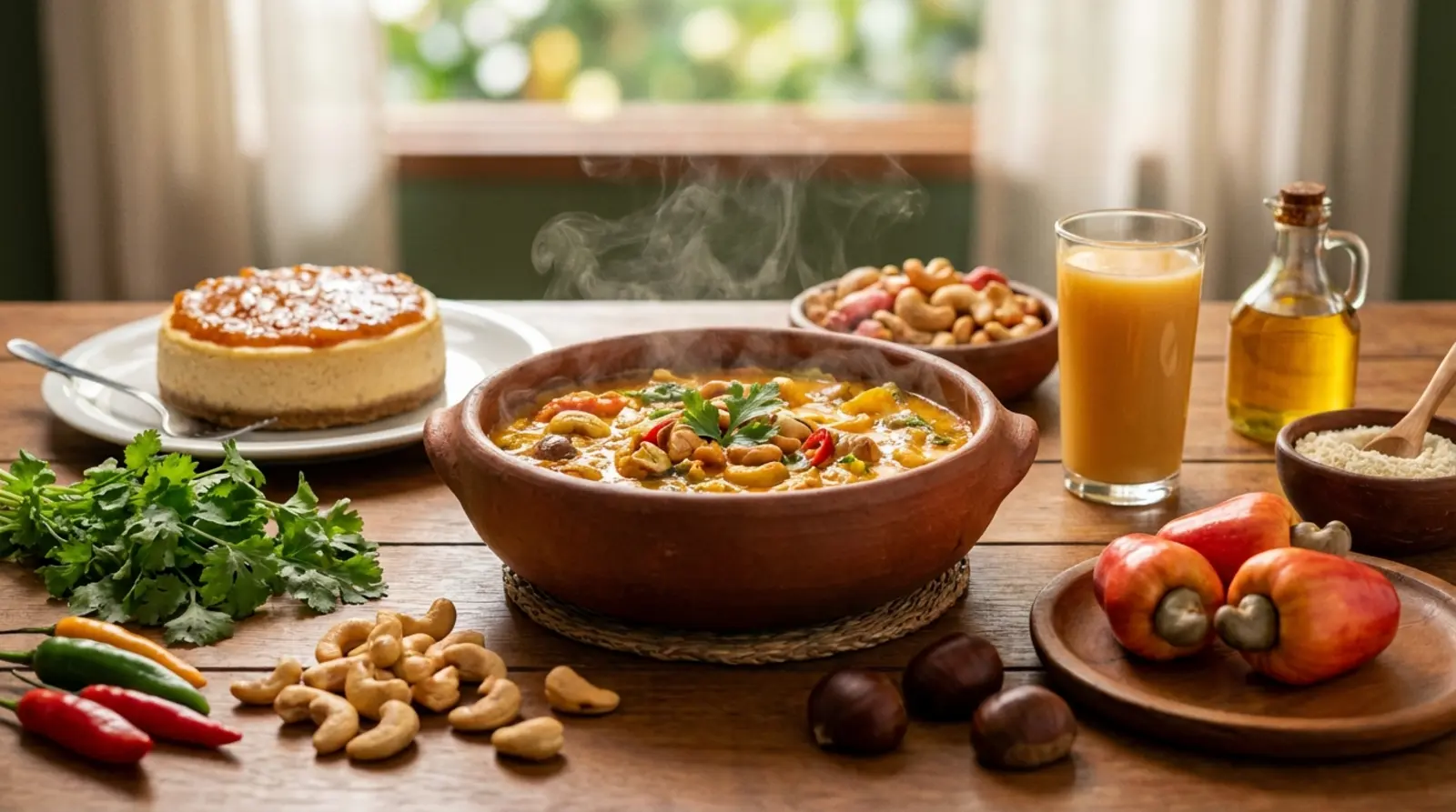 receita com caju fruta aproveitamento total