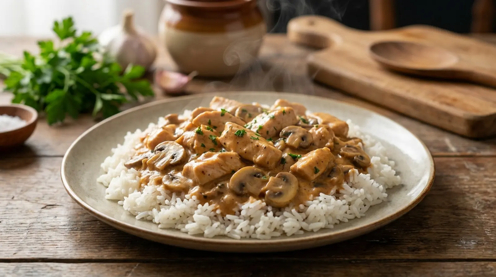 strogonoff de frango simples e rypido