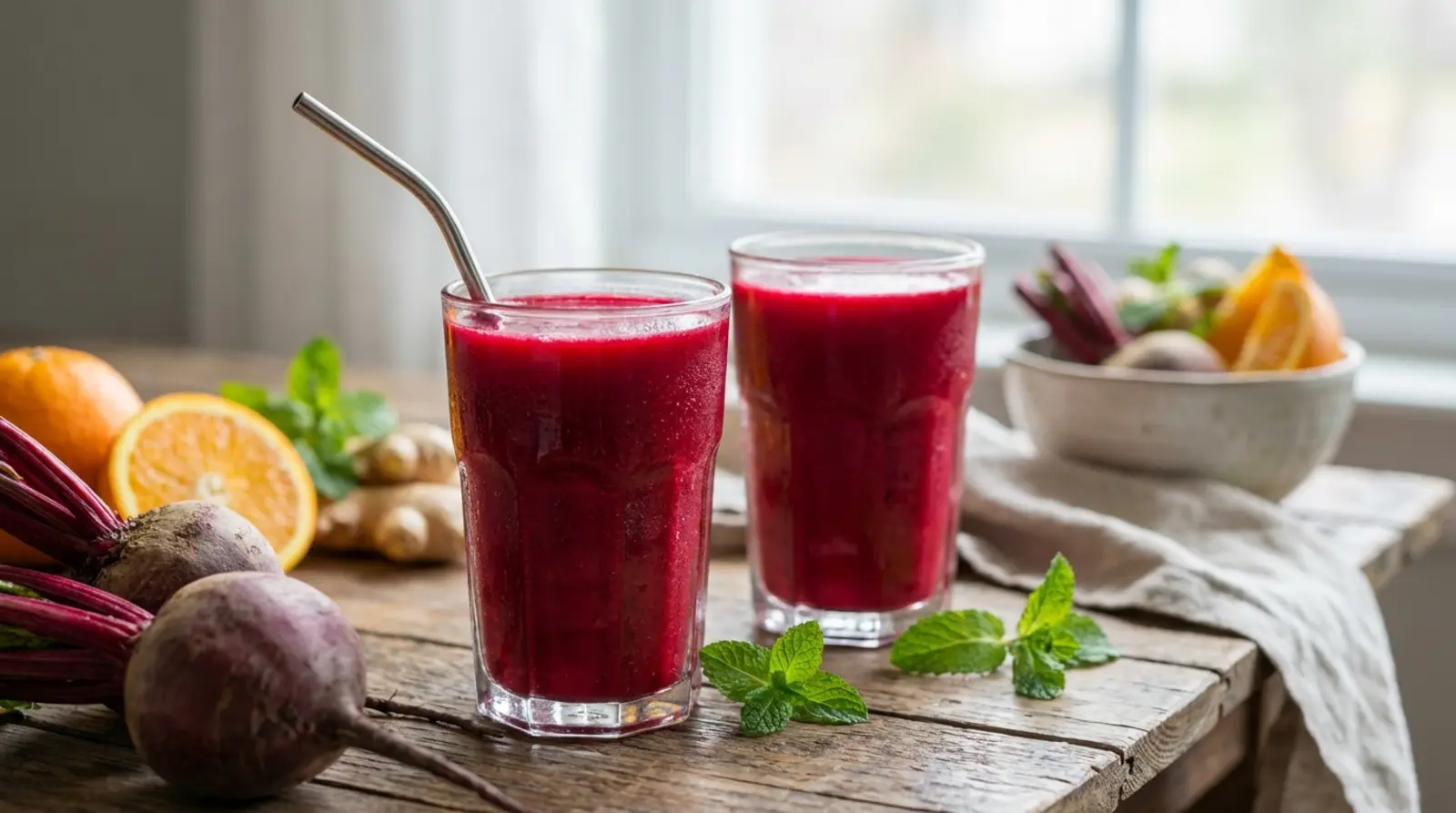 suco de beterraba com laranja