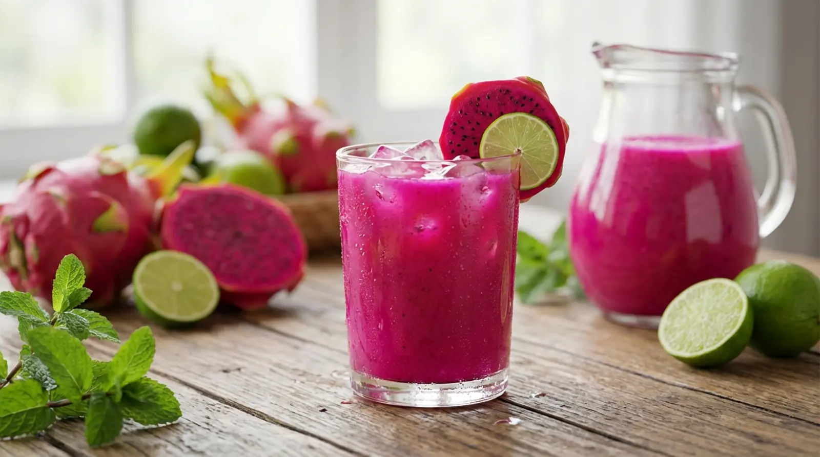 suco de pitaya rosa