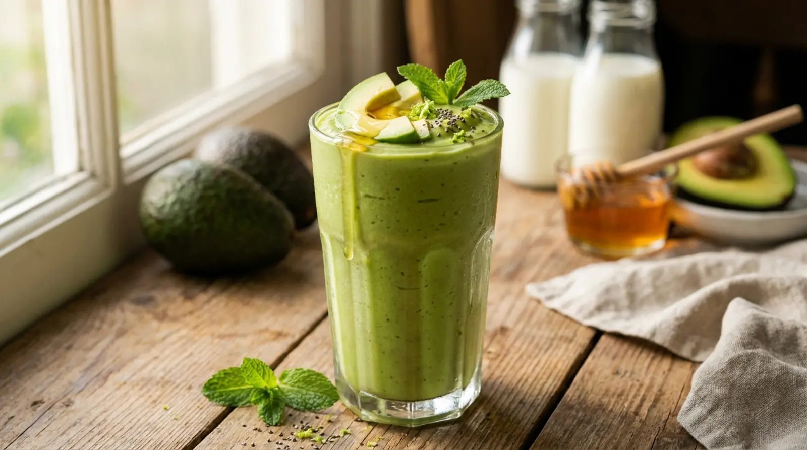 vitamina de abacate cremosa