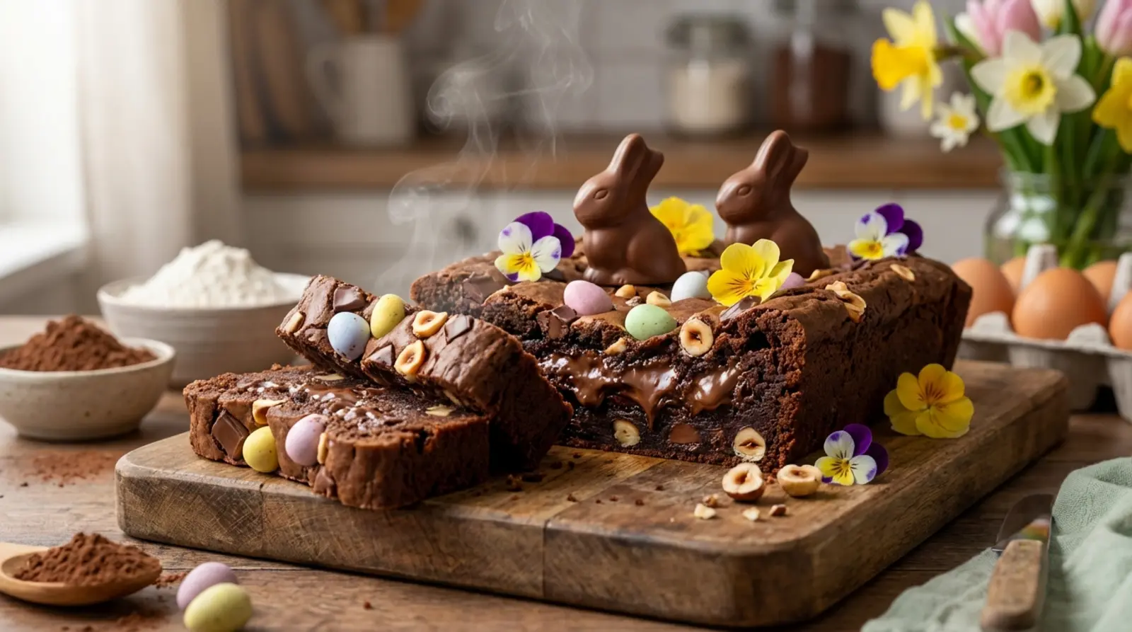 brownie caseiro simples para a pyscoa