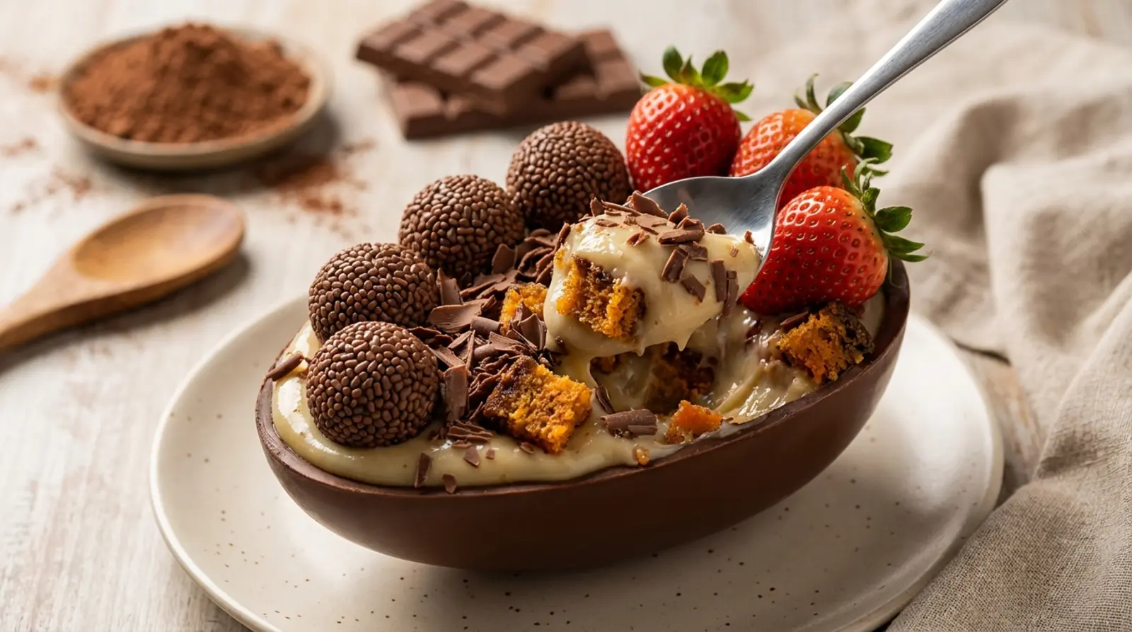 passo a passo de ovo de colher