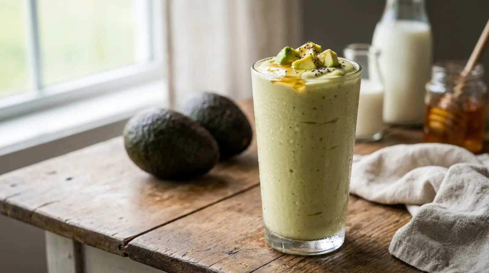 vitamina de abacate com leite