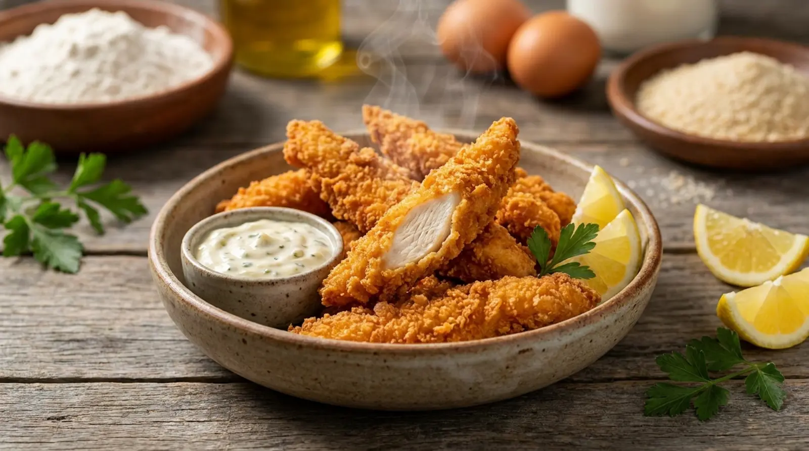 isca de frango empanada