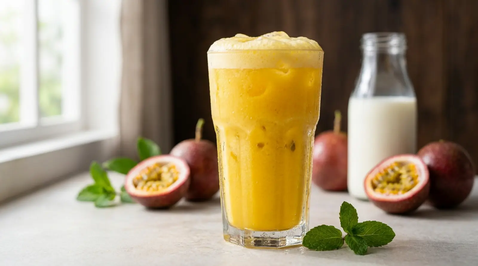 suco de maracujy com leite