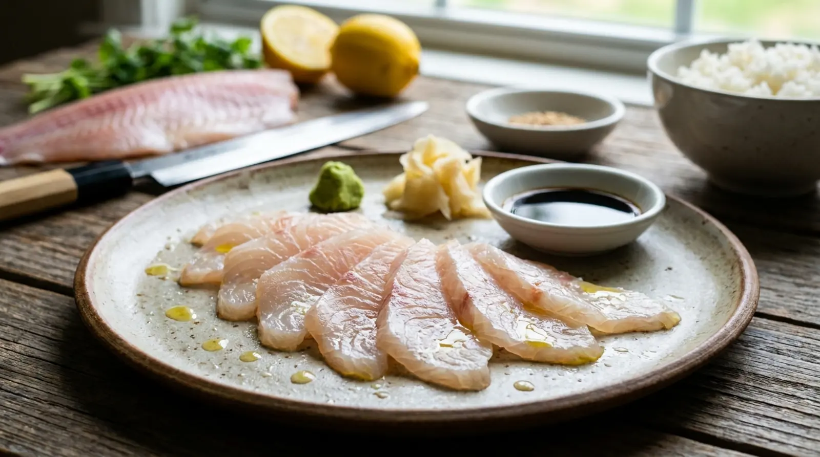 sashimi de tilapia
