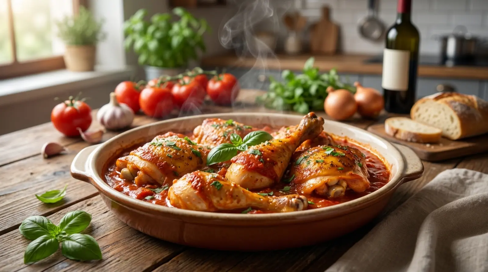 frango e molho de tomate